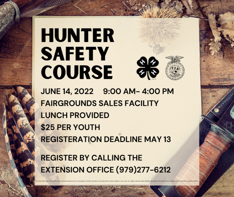 4H Hunter Safety Course Washington