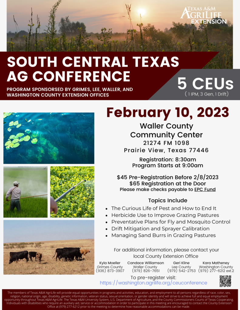 South Central Texas Ag Conference Registration Page Washington